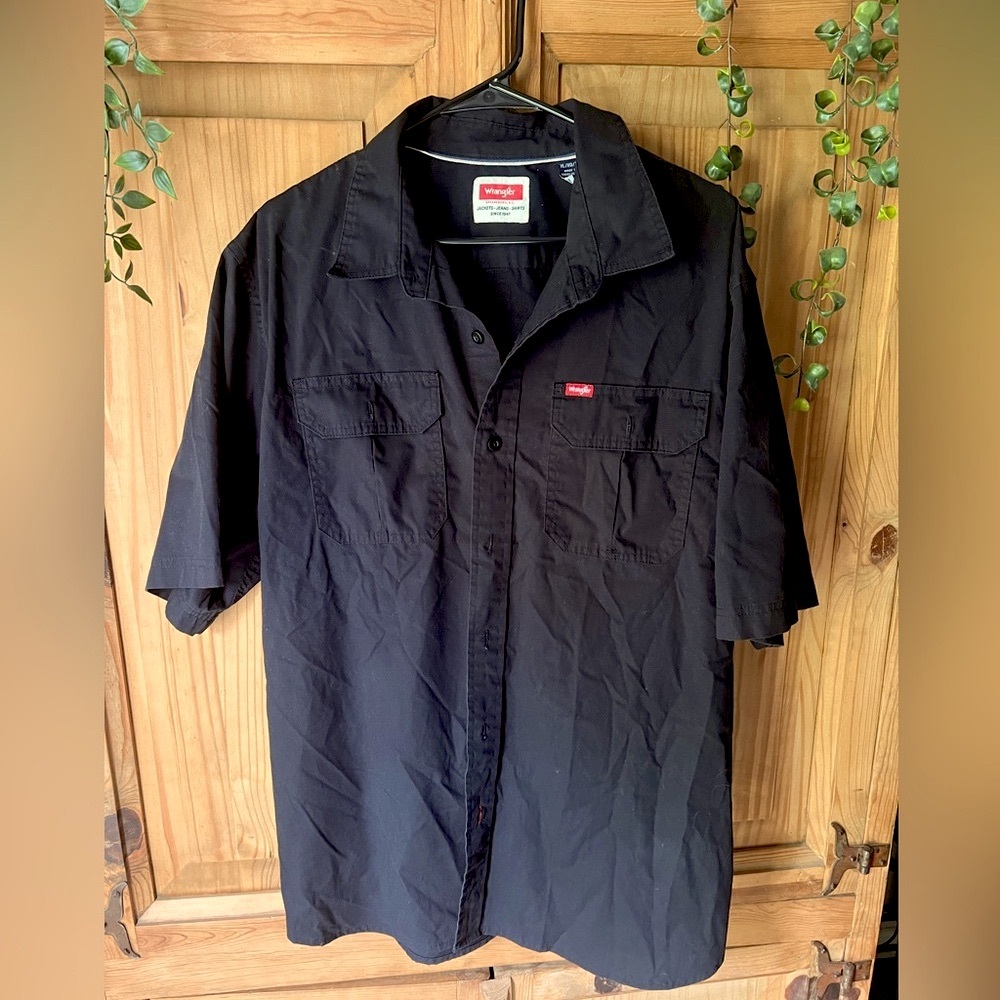 Wrangler Black Button-Up Shirt
